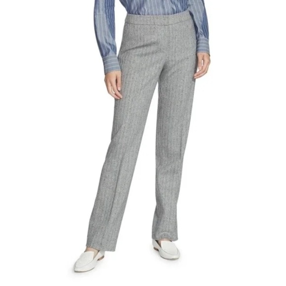 Lafayette 148 Barrow Wool Straight Leg Trouser Dress Pants - Picture 1 of 6